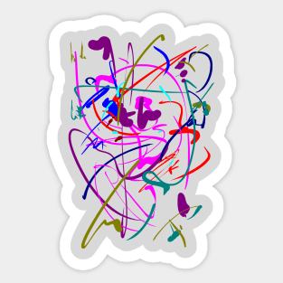 Abstract Color Painting Sticker